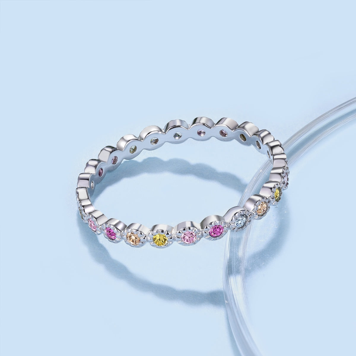 [Vivid Aurora]Radiant Sparkling Round Cut Daily Ring