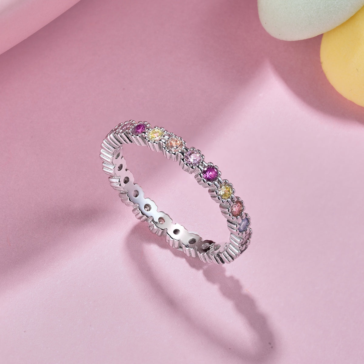 [Vivid Aurora]Exquisite Colorful Round Cut Party Ring