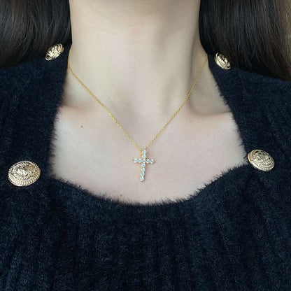 [Vivid Aurora]Unique Cross Shape Necklace