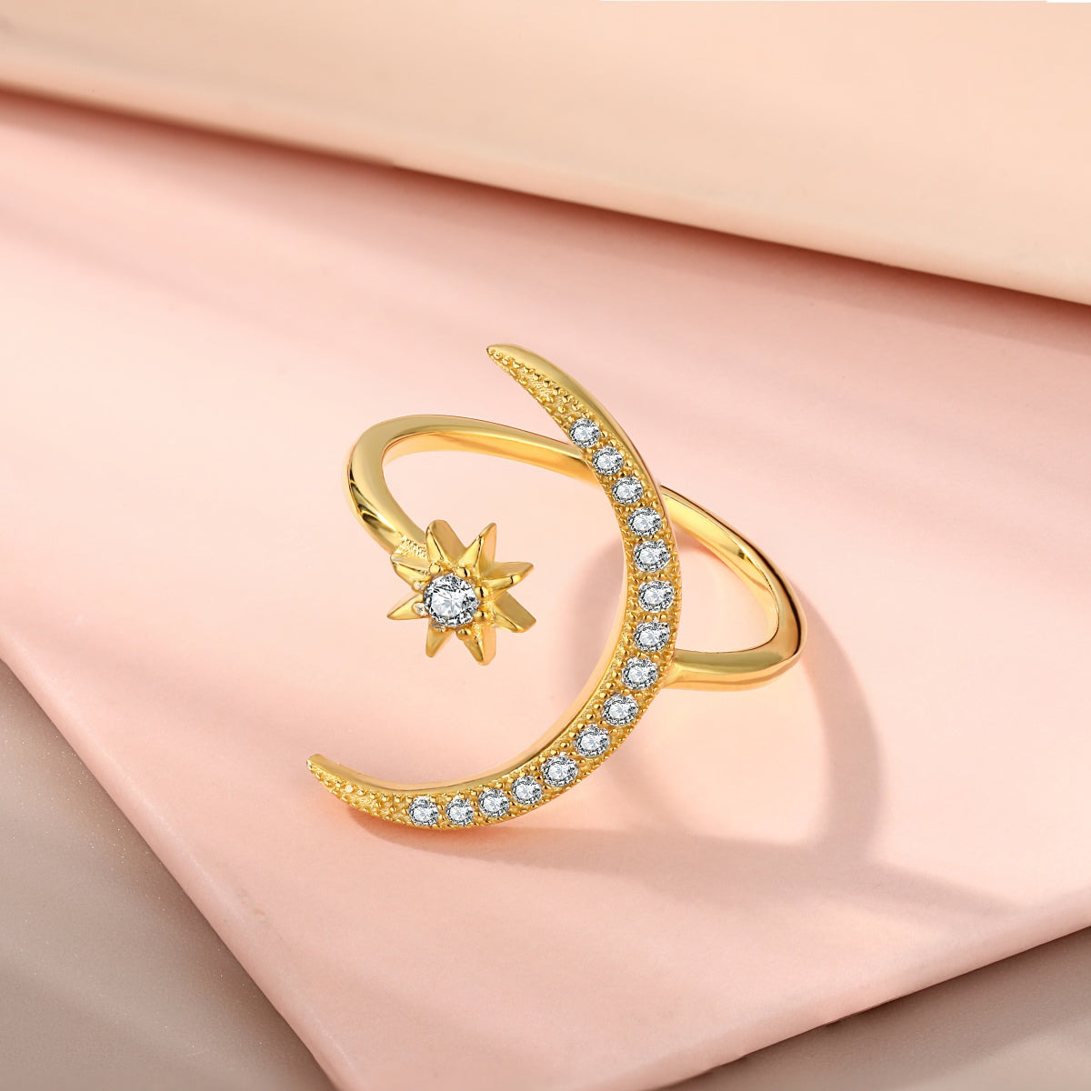 [Vivid Aurora]Eternity Moon & Star Ring