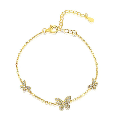 [Vivid Aurora]Delicate Butterfly Pendant Bracelet