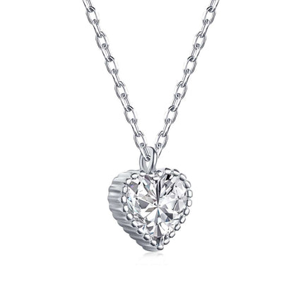 [Vivid Aurora]Ornate Heart Shape Necklace