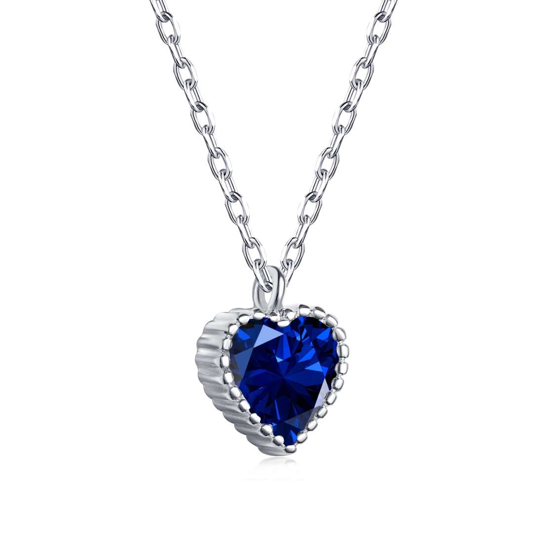 [Vivid Aurora]Ornate Heart Shape Necklace